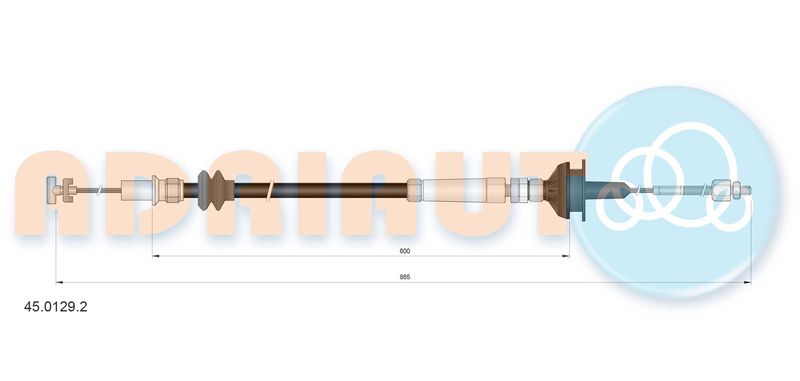 ADRIAUTO Volkswagen трос сцепления Caddy все DS 95- SEAT Inca/lbiza/C