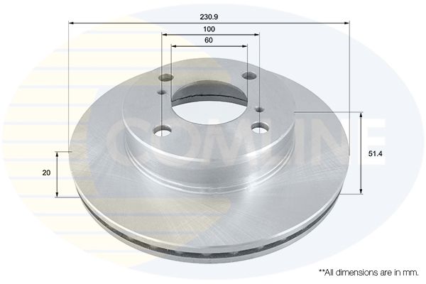 Comline Brake Disc ADC0276V