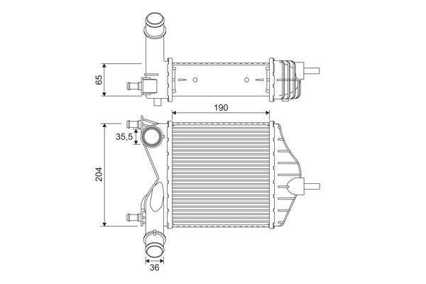 Радіатор інтеркулера FIAT Punto 03-10 46836770