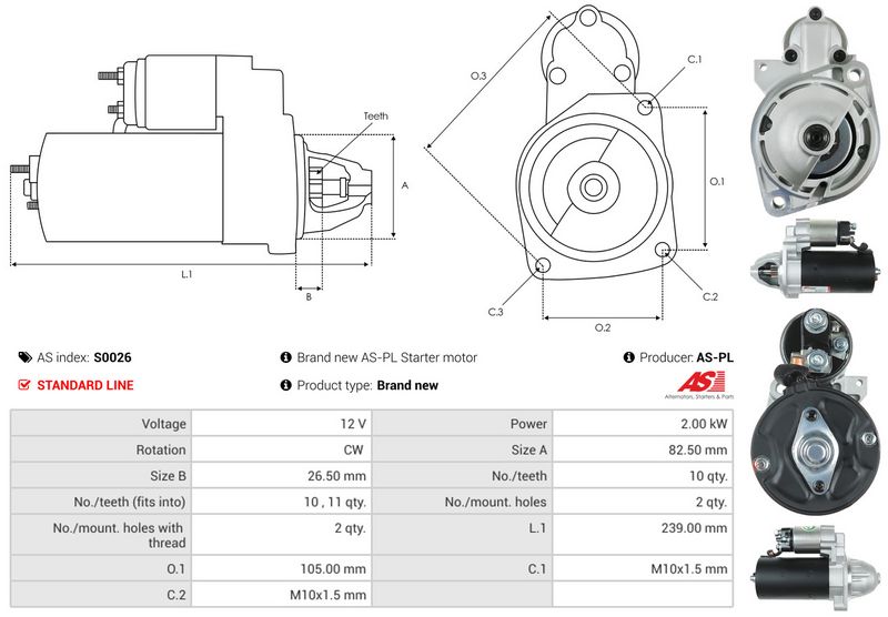 AS-PL S0026 Starteris