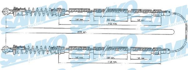 Тросовий привод, стоянкове гальмо, Samko C0203B