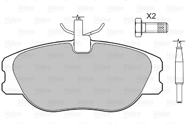 VALEO 598064 Brake Pad Set, disc brake