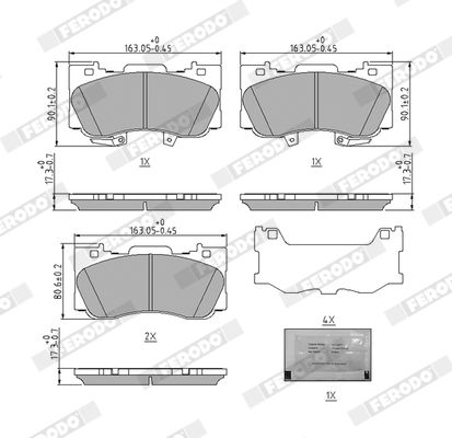 FERODO FDB5239 Brake Pad Set, disc brake