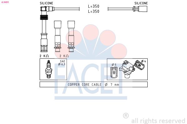 FACET Bougiekabelset 4.9491