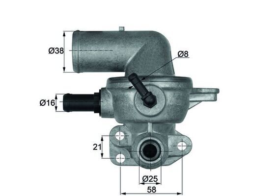 MAHLE Thermostaat, koelvloeistof TI 133 88D