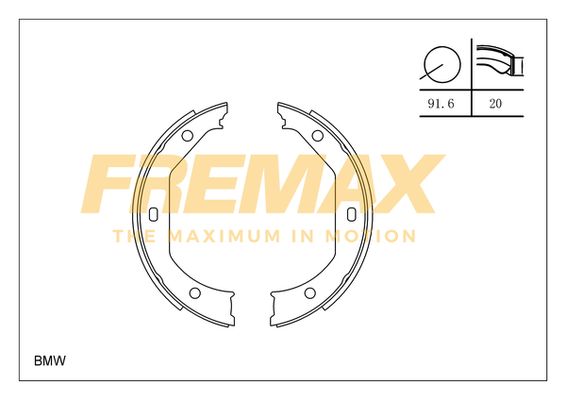 Piduriklotside komplekt FREMAX FBS-0577