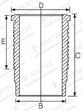 Chemise+cylindre GOETZE ENGINE 14-673200-00