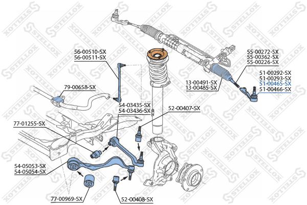 STELLOX 51-00465-SX Tie Rod End