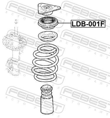 FEBEST LDB-001F Rolling Bearing, suspension strut support mount