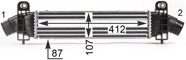 Product Image - Intercooler, inlaatluchtkoeler - CI25000P - MAHLE