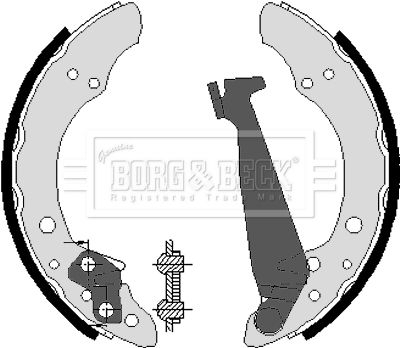 Комплект гальмівних колодок, 40мм, Borg & Beck BBS6213