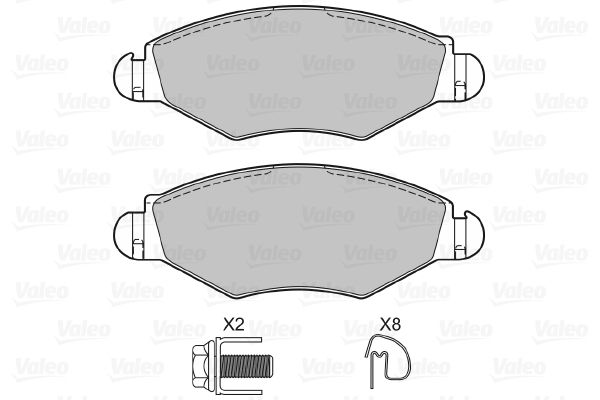 VALEO 598461 Brake Pad Set, disc brake