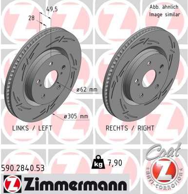 Гальмівний диск, Zimmermann 590.2840.53