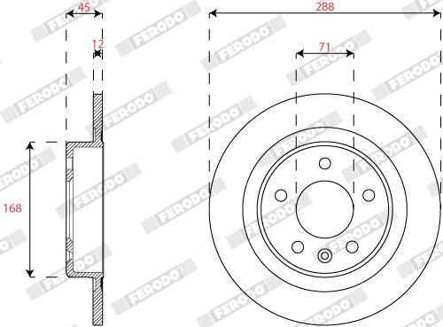 FERODO DDF2812C Brake Disc
