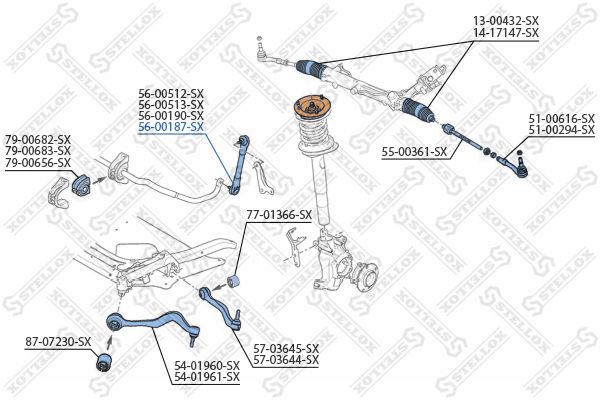 STELLOX 56-00187-SX Link/Coupling Rod, stabiliser bar