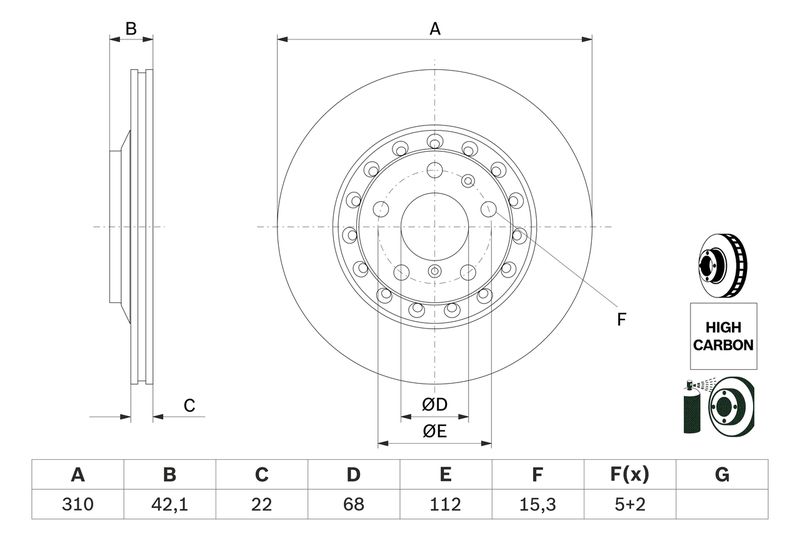 BOSCH 0 986 479 062 Brake Disc