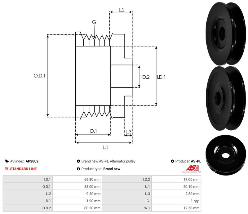 Rihmaratas, generaator, AS-PL AP2002