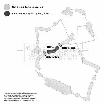 Шланг подачі наддувального повітря, Borg & Beck BTH1169