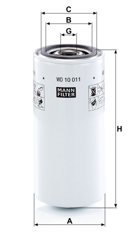 Hydraulisch filter (geschroefd) past: BOBCAT 2000, 843  JOHN DEERE 1040, 1040V, 1140, 1140A, 1140V, 200 C LC, 200 LC, 230 C LC, 230 LC, 270 C LC, 2040, 2140, 2140DT, 2150 2WD, 2150 4WD, 2155, 2240