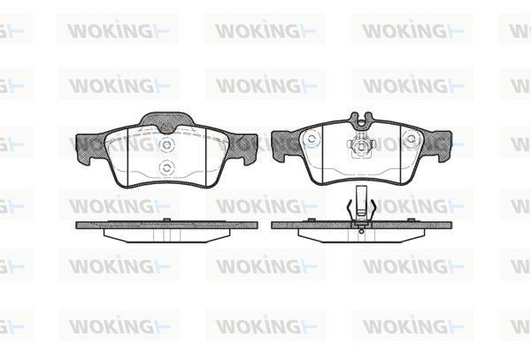 Комплект гальмівних накладок, дискове гальмо, Woking P8913.00