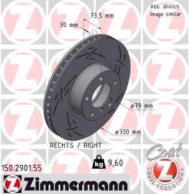 Гальмівний диск, Zimmermann 150.2901.55