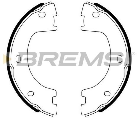 Комплект гальмівних колодок, стоянкове гальмо, Bremsi GF0560