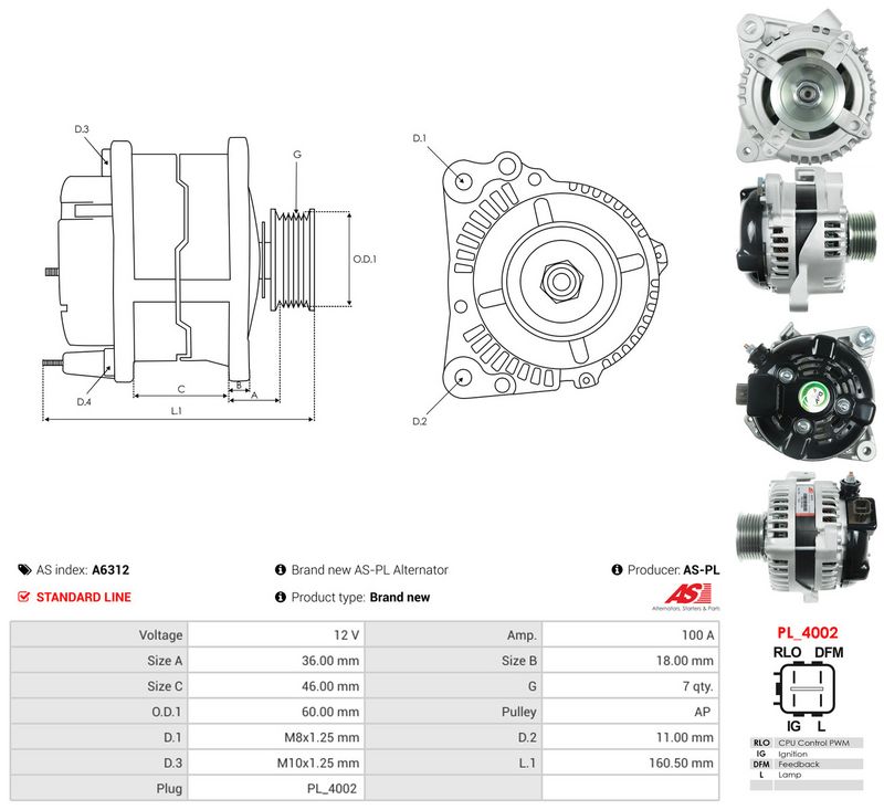 Generaator, AS-PL A6312