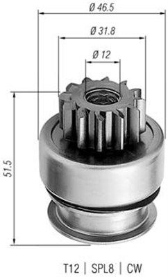 MAGNETI MARELLI бендикс CITROEN Xm, BX,Jumper MITSUBISHI PEUGEOT [940113020261]