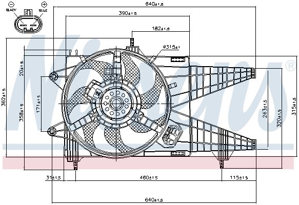 NISSENS ventilátor, motorhűtés 85160