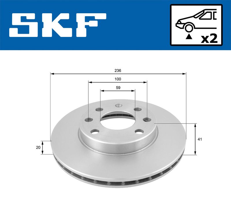 SKF VKBD 80250 V2 Brake Disc