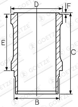 Chemise+cylindre GOETZE ENGINE 14-611250-00