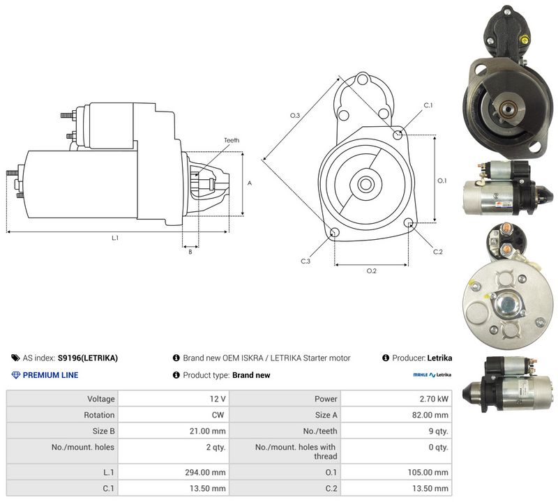 AS-PL S9196(LETRIKA) Starter