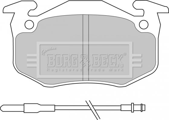 BORG & BECK fékbetétkészlet, tárcsafék BBP1097