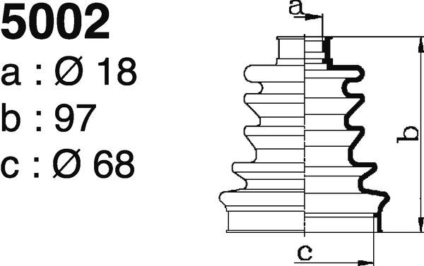DEPA 5002 Bellow Kit, drive shaft