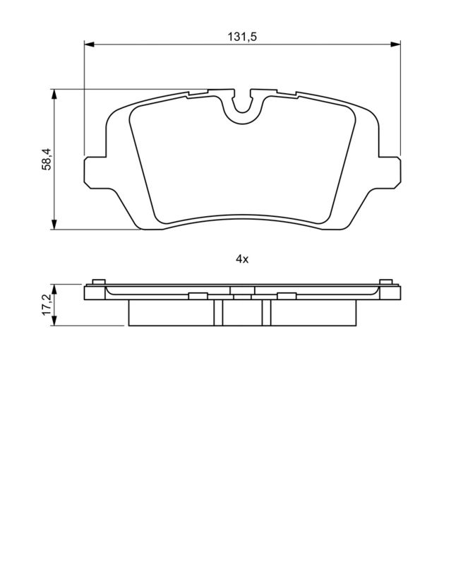 Piduriklotsi komplekt, ketaspidur, BOSCH 0 986 494 810