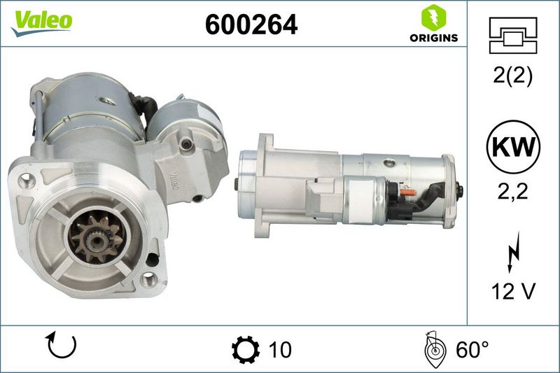 VALEO Startmotor / Starter 600264