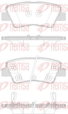 REMSA HYUNDAI колодки тормозные задн.i30,40,Kia Ceed,Rio III 10-