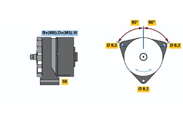 Bosch Alternator 6 033 GB2 009