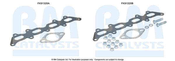 BM CATALYSTS szerelőkészlet, katalizátor FK91320