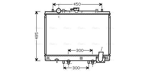 Радіатор, система охолодження двигуна, Ava MT2192