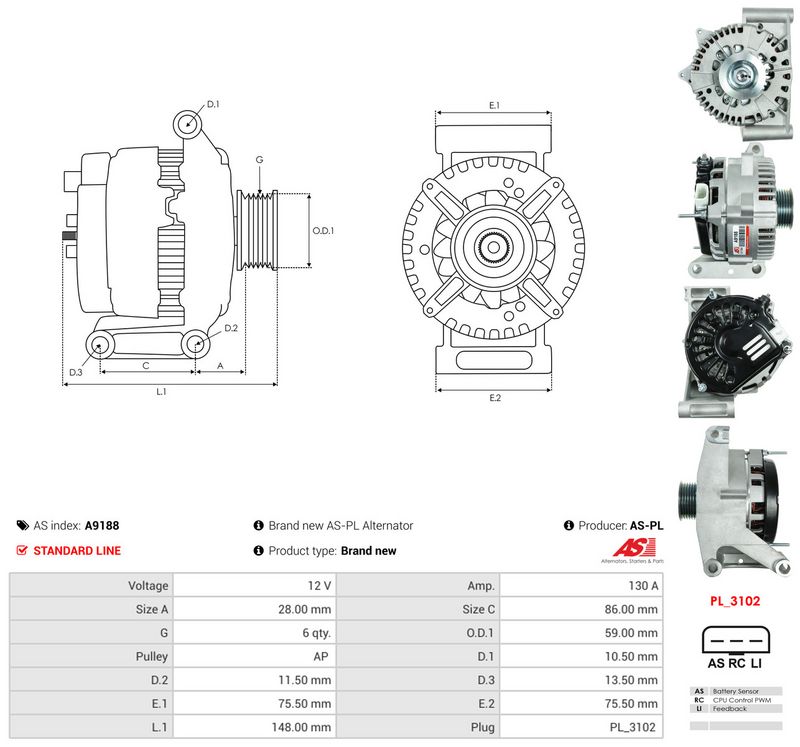 Generaator, AS-PL A9188