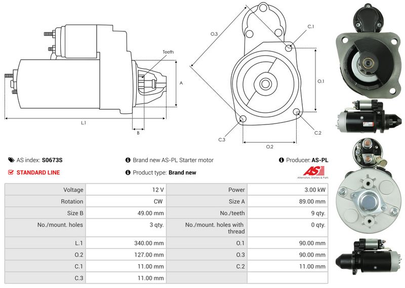AS-PL S0673S Starter
