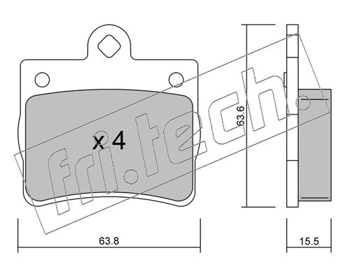 fri.tech. 264.0 Brake Pad Set, disc brake