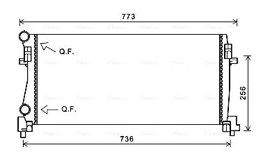 Радіатор, система охолодження двигуна, Ava VNA2340
