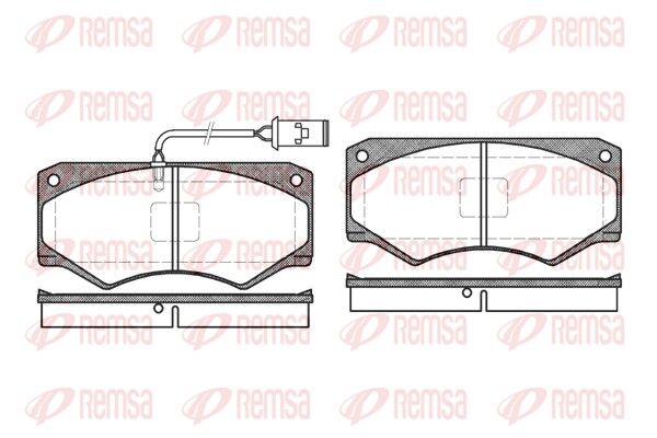 Комплект гальмівних накладок, дискове гальмо, Remsa 0047.52