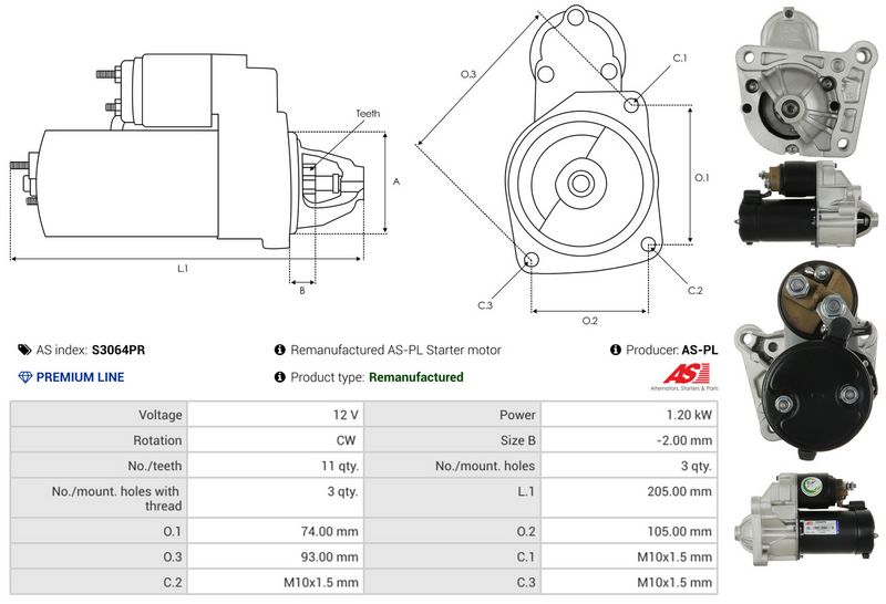 AS-PL S3064PR Starter