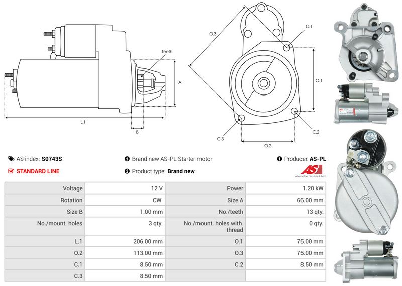 AS-PL S0743S Starter