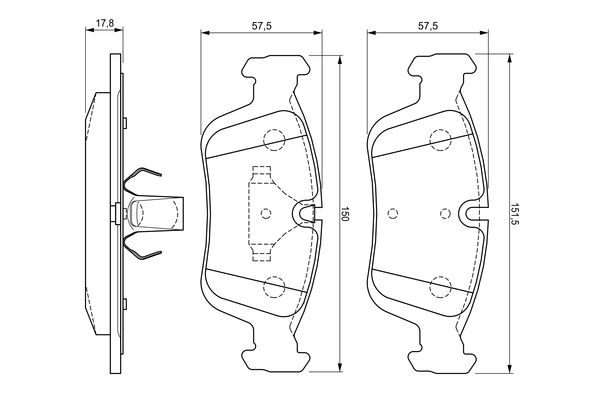 BOSCH fékbetétkészlet, tárcsafék 0 986 424 483