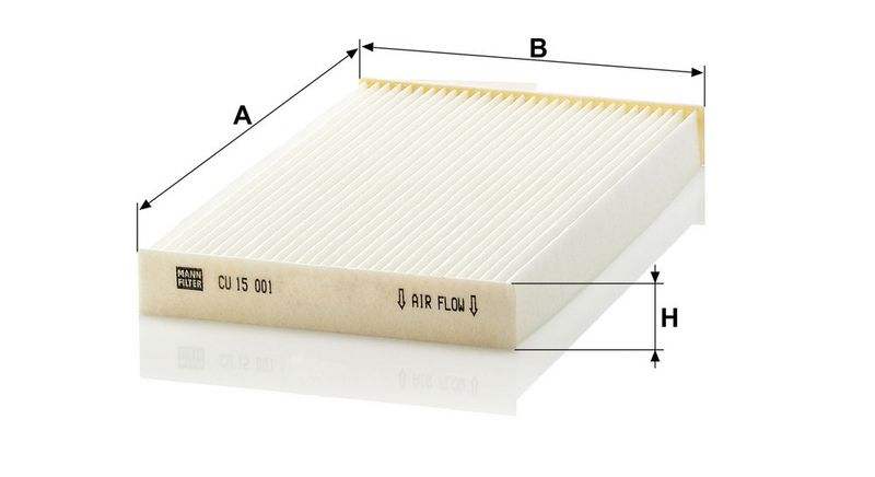 Filter, salongiõhk, MANN-FILTER CU 15 001