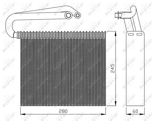 NRF 36110 Evaporator, air conditioning